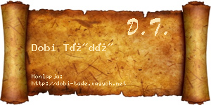 Dobi Tádé névjegykártya